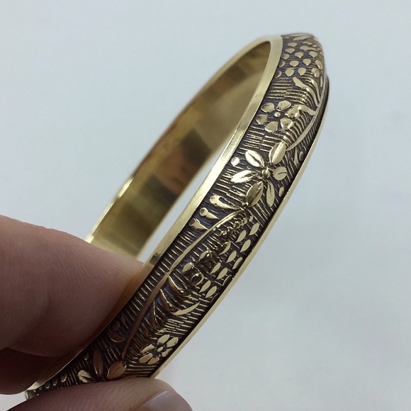 Vintage Jewelry - Vintage Brass Bangle